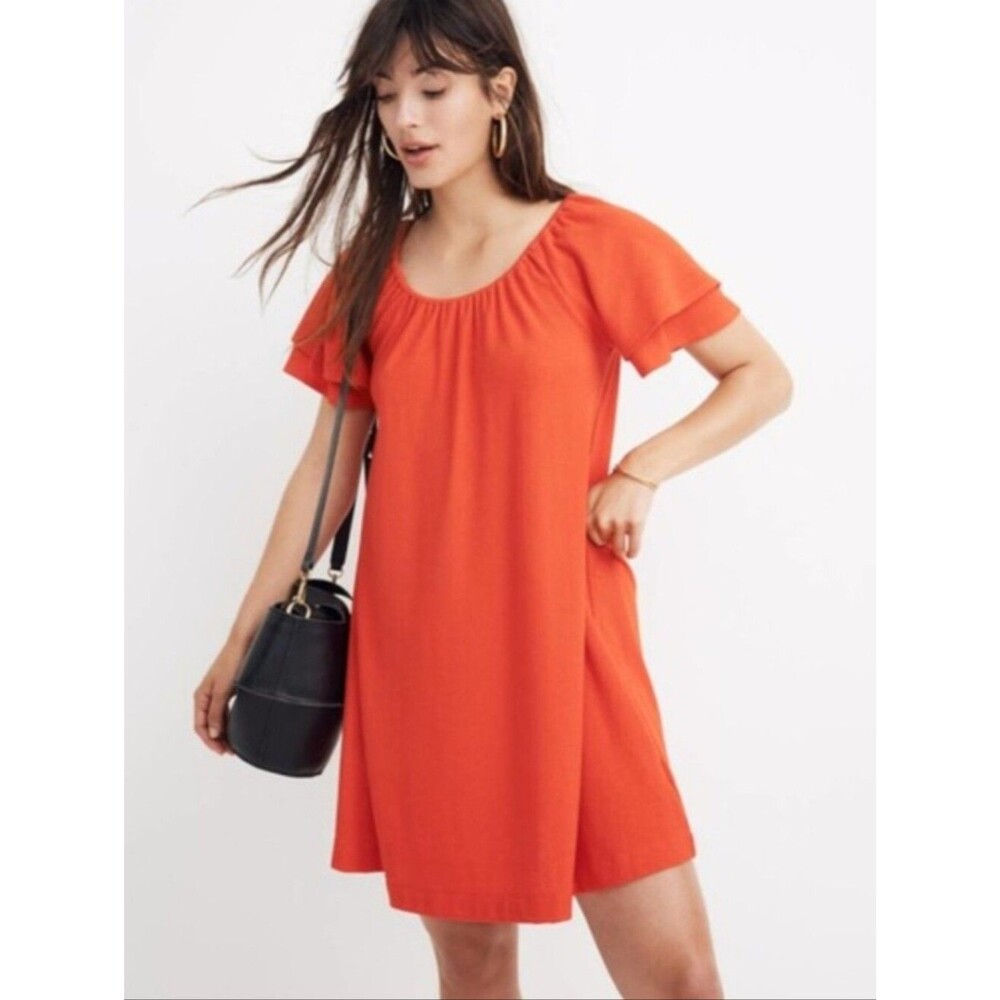Madewell Texture & Thread Tiered Sleeve Dress